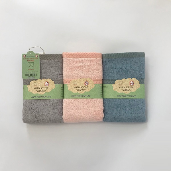 Khăn quấn đầu sợi tre TAKABABY/002 - KT 35x78cm